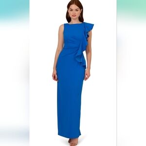 Adrianna Papell Asymmetrical Blue Dress